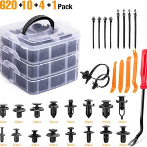GOOACC 635Pcs Car Push Retainer Clips & Auto Fasteners Assortment
