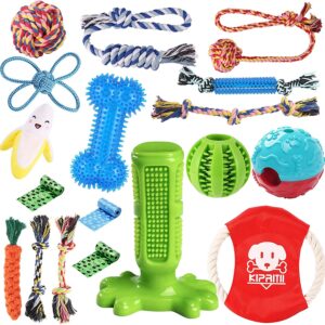 KIPRITII DOG CHEW TOYS FOR PUPPY – 18 PACK PUPPIES